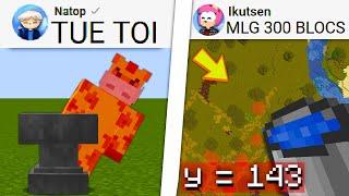 J'ai fait vos Challenges DÉBILES sur Minecraft..