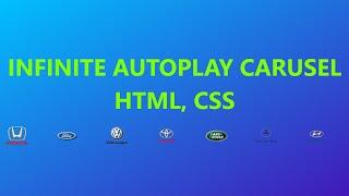 Infinite autoplay carousel html, css  Clear infinite autoplay LOGO SLIDER