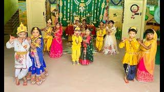 Radha Krishna dance by UKG children