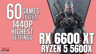 RX 6600 XT + Ryzen 5 5600x | 60 games tested | highest settings 1440p benchmarks!