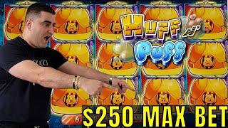 $200-$250 Spin BONUSES On Huff N Puff Slot Machine