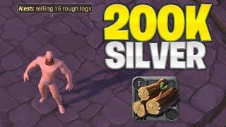 I Made 200K In 1 Hour Selling Rough Logs | Albion Online