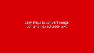 How to convert image content into editable text | Adobe Acrobat