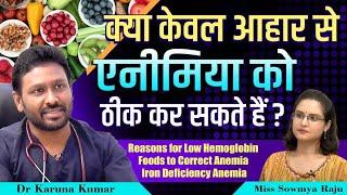 Reasons for Low Hemoglobin | Foods to Correct Anemia | Iron Deficiency Anemia | Dr Karuna Kumar