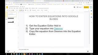 Inserting equations into google slides default