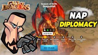 call of dragons - new dragonfall map Team up & discussing Nap diplomacy meta