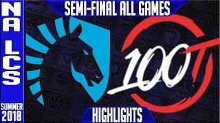 TL vs 100 Highlights ALL GAMES | NA LCS Playoffs Sem-finals Summer 2018 | Team Liquid vs 100 Thieves