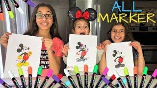 ALL MARKERS CHALLENGE with baby sister Sally!!