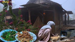 seperti ulat bulu tapi enak ,tumis pucuk pakis campur teri, jamur krispy, masakan desa