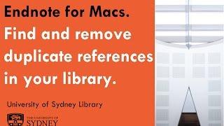 Find and remove duplicate references in your library (Mac)