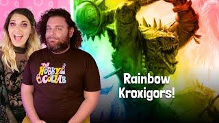 Painting a Rainbow Unit of Kroxigors | 4th Ed AoS | #newaos #ageofsigmar #warhammer