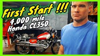 First Start! Honda CL350 1973 Restoration Will It Run