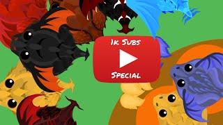 Mope.io - The King Dragon Hunt is back!//Legendary KD kills montage All Skins//1k Subscriber Special