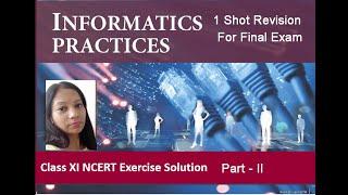 IP Class XI Code 065 Informatics Practices I Chapter Videos | For Session 2023-24 (CBSE/CUET/NCERT)