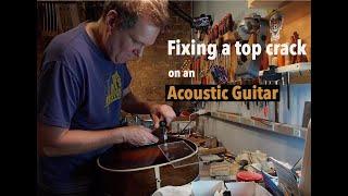Top Crack Repair on an Acoustic Guitar - TR Crandall