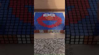 elmo made out of RUBIK'S CUBES! (requested) rubik’s cube mosaic art 3