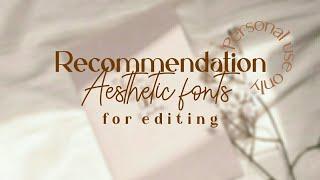 Aesthetic fonts u should use ! ◡̈ | Aesthetic fonts recommendation for editing 2021