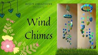 #wallhanging #craft How to make DIY low budget wind chimes using pinecones-wall hanging crafts ideas