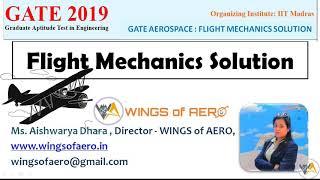 Flight Mechanics - GATE Aerospace Solution 2019 | Ms. Aishwarya Dhara