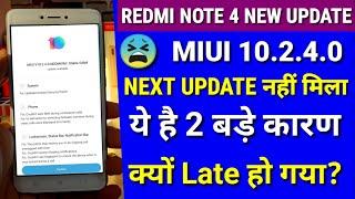 Redmi note 4 Miui 10.2.4.0 new update | Why Redmi note 4 Miui 10 stable & beta updates are late