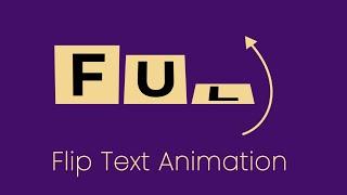 Flip Text Animation  in  After Effects