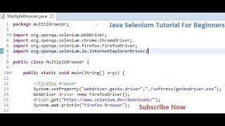 How to write a Script to Launch multiple browsers using selenium webdriver.