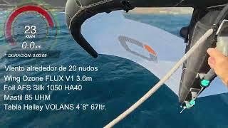 Downwind en el Puertito de Guimar el 25 12 2024 con viento sur