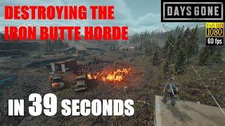 Days Gone PS5 - THE IRON BUTTE HORDE - Destroying A 300 Strong Horde In 39 Seconds