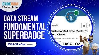 Data Stream Fundamentals Superbadge Unit | Customer 360 Data Model for Data Cloud #CodeIsha