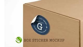 HOW TO DRAW A LOGO STICKER MOCKUP ON CARDBOARD WITH coreldraw | MOCUP STICKER BOX