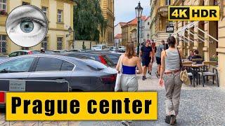 Prague walking tour through the backstreets of the city center  Czech Republic 4k HDR ASMR