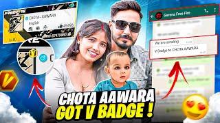 Finally Chota Aawara Got V Badge  Garena Free Fire