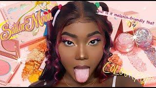 Sailor Moon X Colourpop Collection Review | Who said black girls can't wear pastel shadows tho?