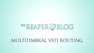 Multitimbral VSTi Routing