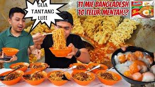 DITANTANG MUKBANG 11 PORSI MIE BANGLADESH + 10 TELUR SETENGAH MATANG sama YUDHO BOENGKOES!!