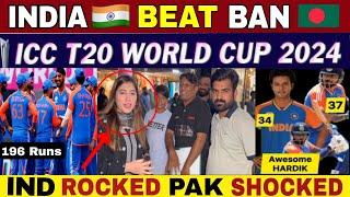INDIA BEAT BANGLADESH | HARDIK BATTING  IND 196 VS BAN | CRAZY FAN REACTION