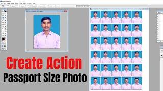 Photoshop tutorial in Hindi 2023: Create Action Passport Size Photo Step by Step Full Process