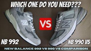 NEW BALANCE 990v5 VS. 992 COMPARISON VIDEO | WHICH ONE IS BETTER???