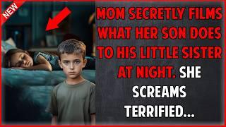 Mom Secretly Films What Her Son Does To His Little Sister At Night. She Screams Terrified...