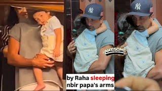 Raha Kapoor New look with Papa Ranbir Kapoor| Ranbir Kapoor angry on media