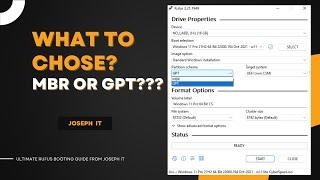 MBR or GPT - What to select on Rufus Bootable Maker - Windows Installation