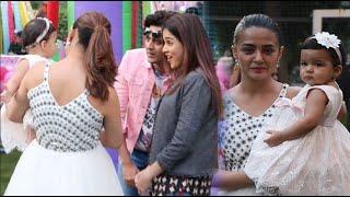 Surveen Chawla Cute Daughter Eva Becomes ShowStopper in Sharad Kelkar's Daughter Kesha Bday Party