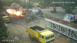 Asphalt plant explosion. accident in plant