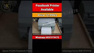 Epson PLQ20 passbook printer | Fino payment bank printer | Passbook printer #shorts #short #fino