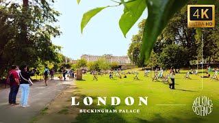 LONDON, UK - [4K] Walk to Buckingham Palace via St James's Park