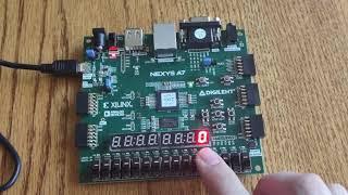 3-bit counter implemented on FPGA Lab6 ECE 3300L