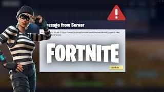 EAC INDEX NOT FOUND ERROR - FORTNITE