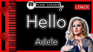 Hello (LOWER -3) - Adele - Piano Karaoke Instrumental