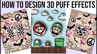 3D inflate design - 3D sublimation designs - 3D inflate tumbler design - 3D puff design - 3D effect