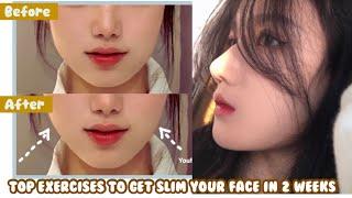 Get slim your face in 2 weeks / Best Exercise to Slim Face Fat